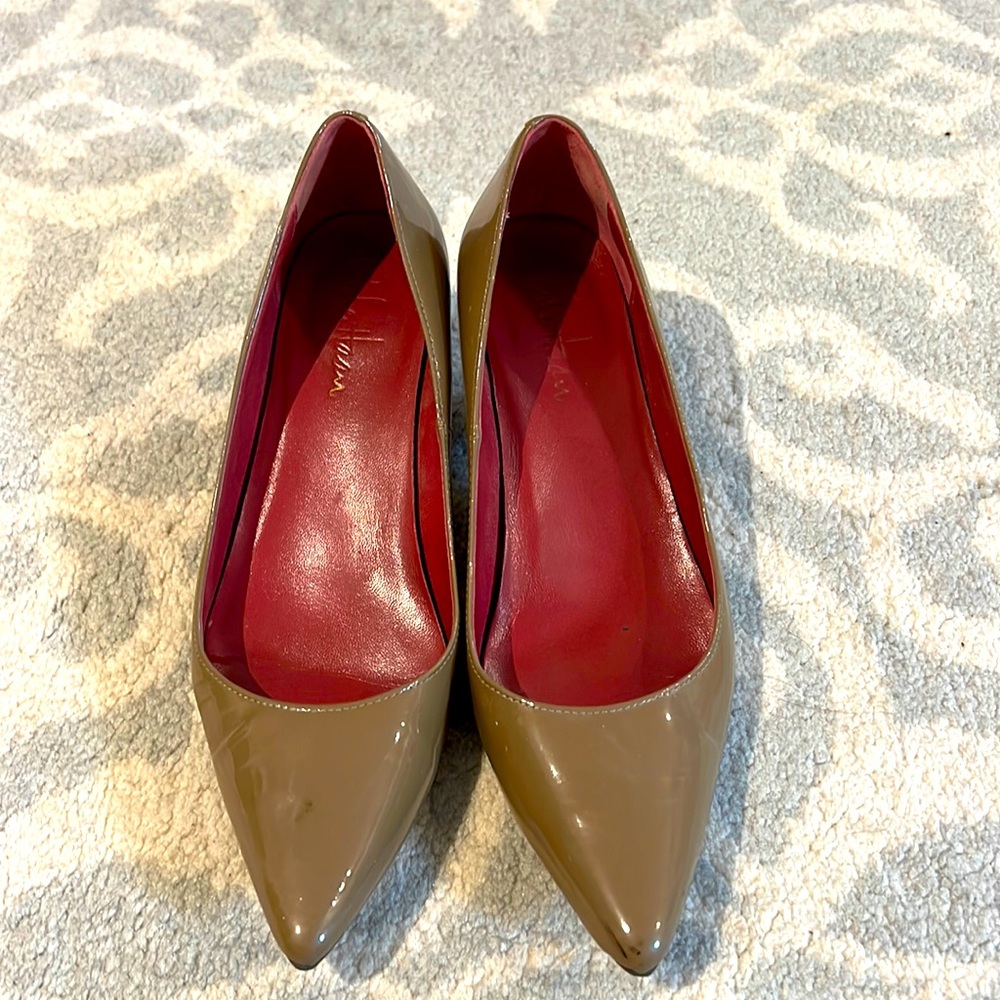 Cole haan kitten heels, size 6.5, brown patent